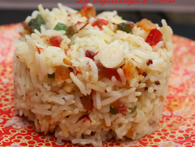 Riz basmati au safran et fruits confits