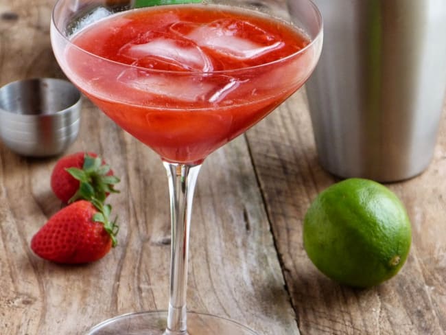 Cocktail Caïpirinha à la fraise