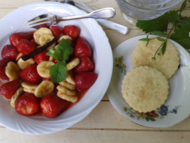 Salade de fraises et bananes