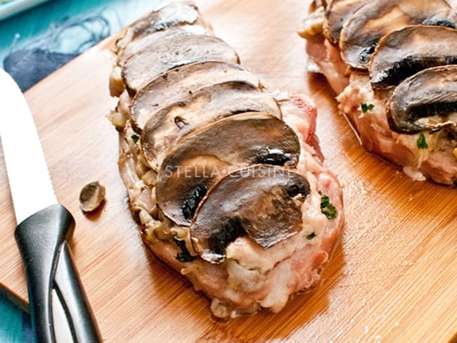 Côtes de veau en écailles de champignons