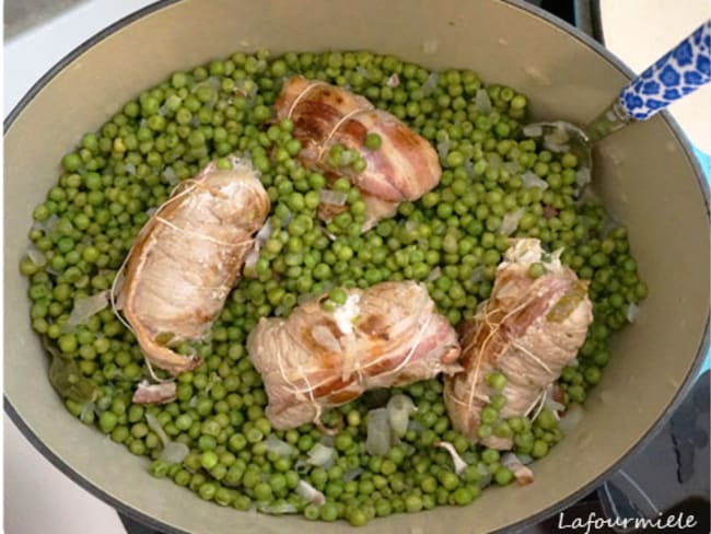 Paupiettes de veau ricotta basilic version jardinière