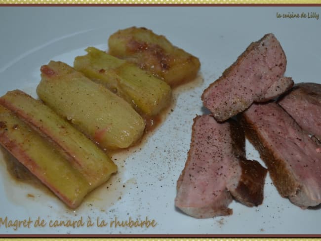 Magret de canard à la rhubarbe