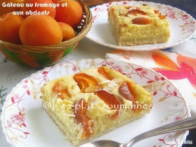 Gâteau au fromage et aux abricots