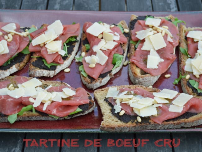 Tartine de boeuf cru