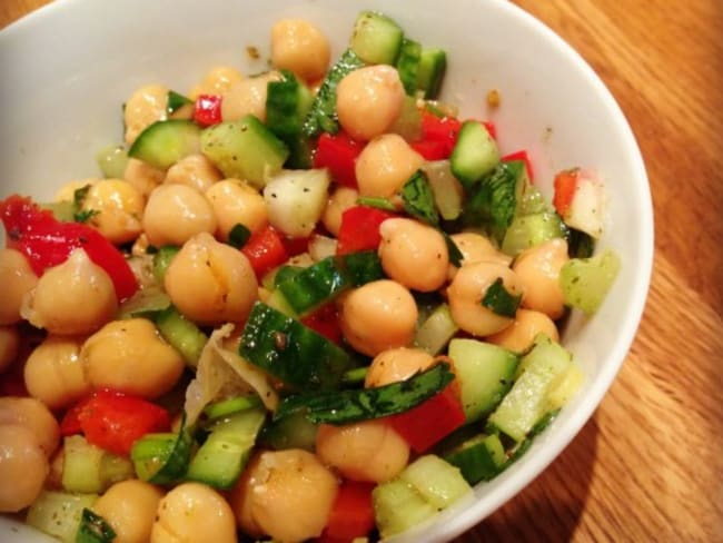 Salade de pois chiche et zaatar