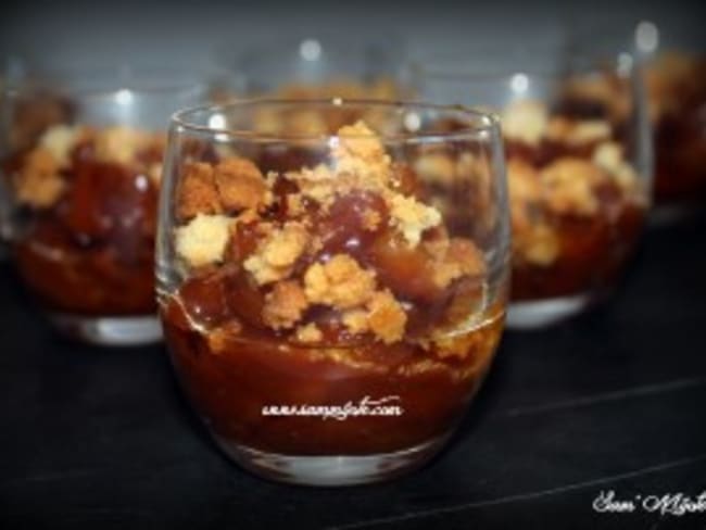 Pommes caramélisées façon tatin en verrine