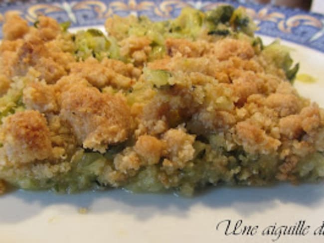 Crumble de courgettes et basilic