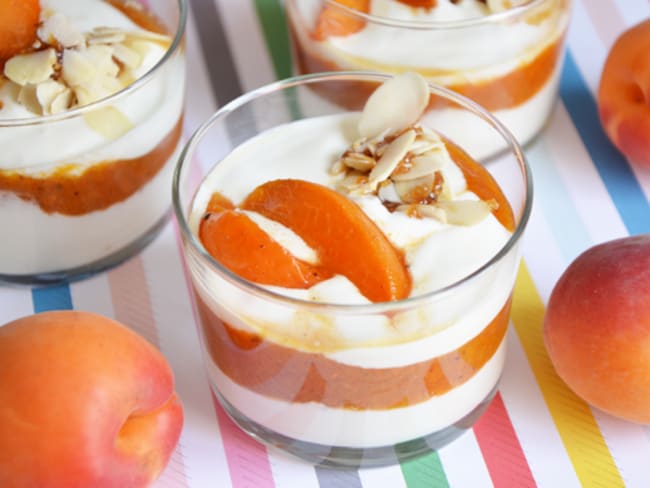 Trifle d'abricots au yaourt