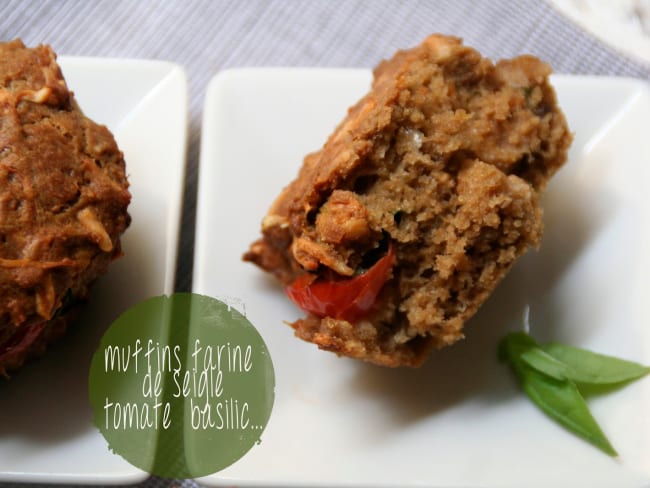 Muffins Seigle, Tomate et Basilic