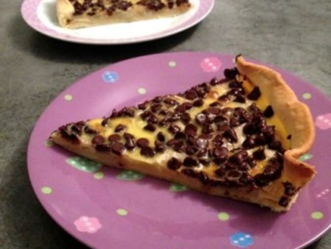 Tarte aux bananes et pépites de chocolat