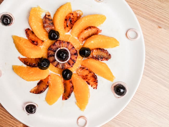 Salade d'oranges aux olives noires