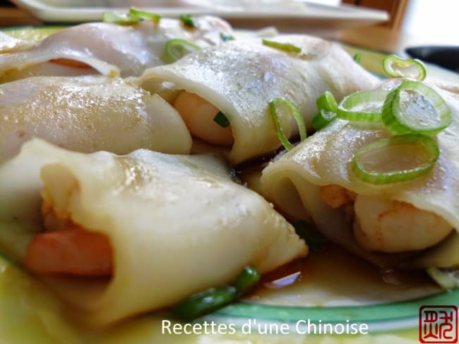 Rouleaux de riz à la vapeur aux crevettes