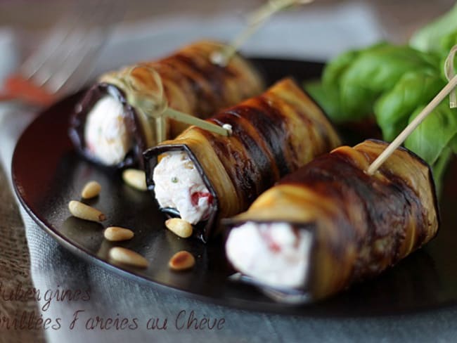 Aubergines Grillées Farcies au Chèvre