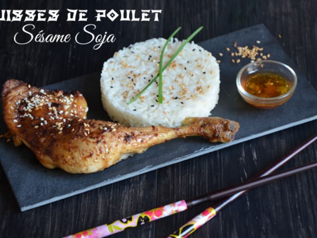 Délicieuses cuisses de poulet au sésame et sauce soja