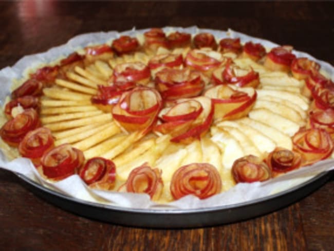 Tarte aux pommes "Bouquet de roses"