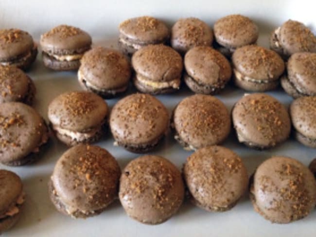 Macarons au Foie Gras et miettes de pain d'épices