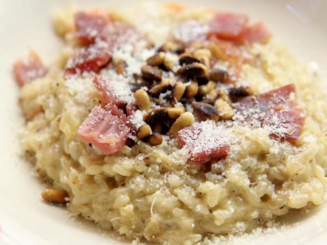 Risotto fenouil jambon de pays