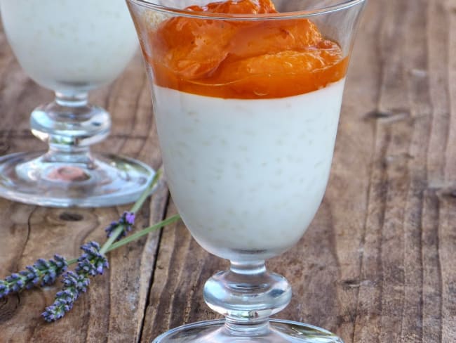 Riz au lait de chèvre et abricots à la lavande