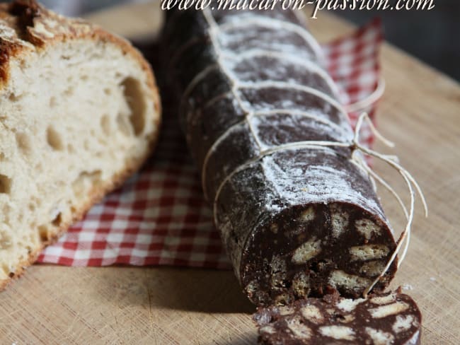 Le "Chococisson", saucisson au chocolat, à ma façon