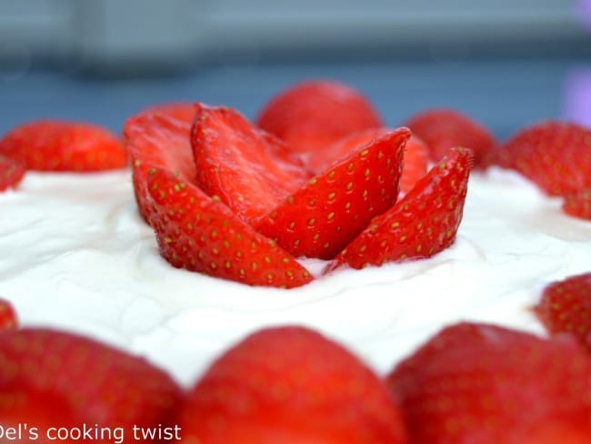 Layer cake au citron et aux fraises