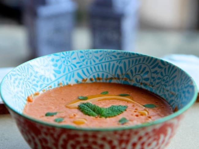 Gaspacho de tomates et courgettes