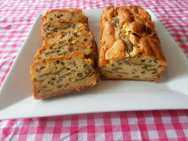 Cake aux 3 haricots et fromage frais au poivre