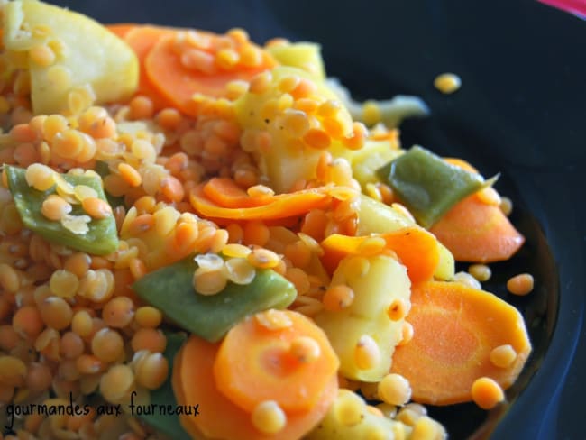 Lentilles corail et sa poêlée de légumes