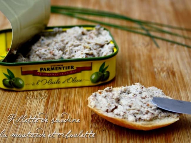 Rillettes de sardine à la moutarde et ciboulette