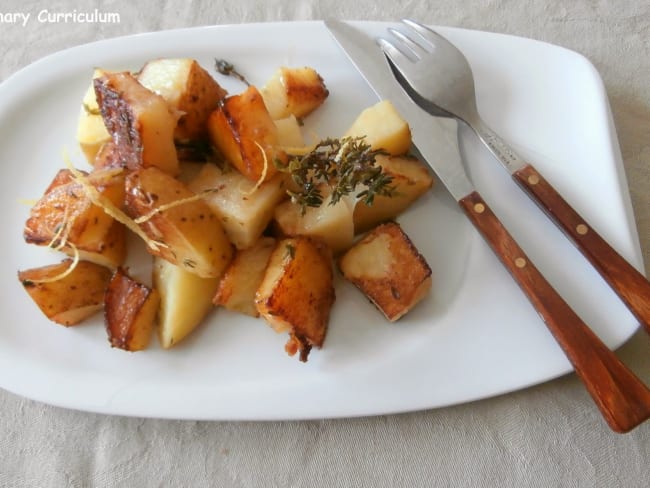 Pommes de terre nouvelles des sables au thym frais et au citron