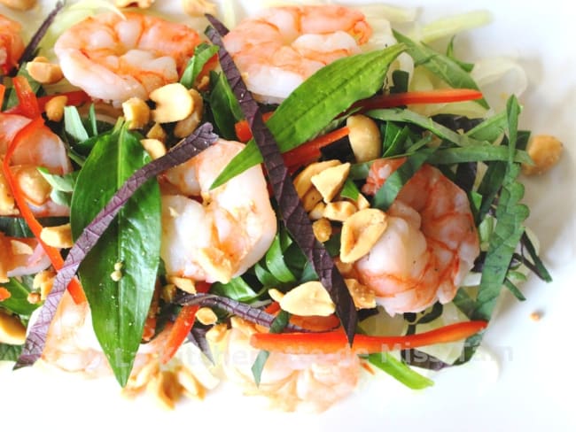 Salade vietnamienne de papaye verte aux crevettes