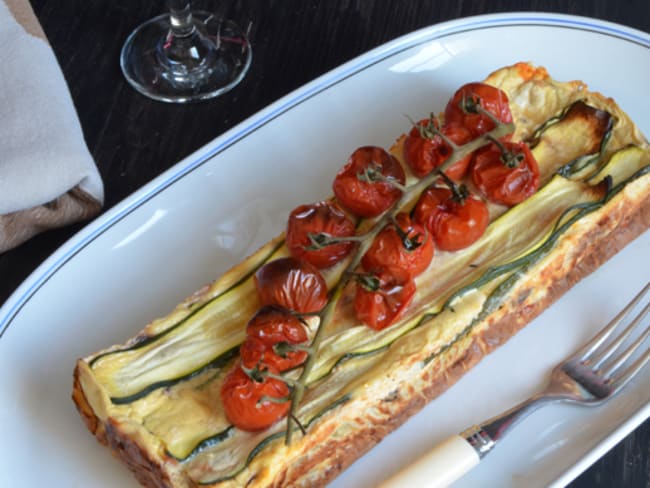 Terrine courgettes tomates cerise fromage frais