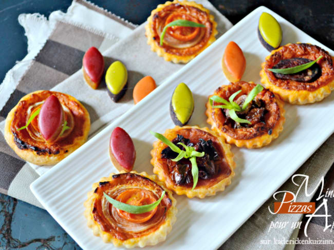 Minis tartelettes ou minis pizzas au pesto de poivrons