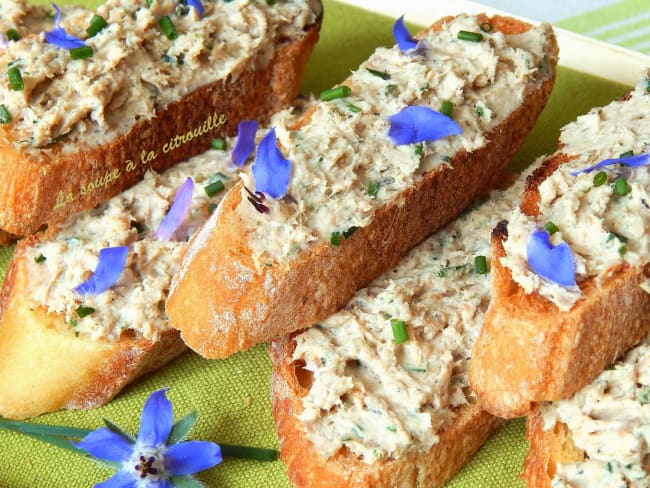 Toasts aux rillettes de sardines