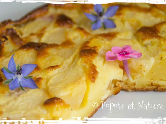 Clafoutis aux nectarines blanches