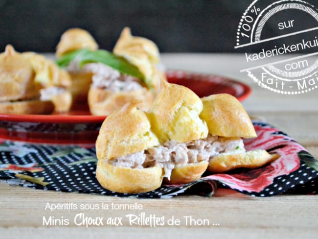 Minis choux aux rillettes de thon légère