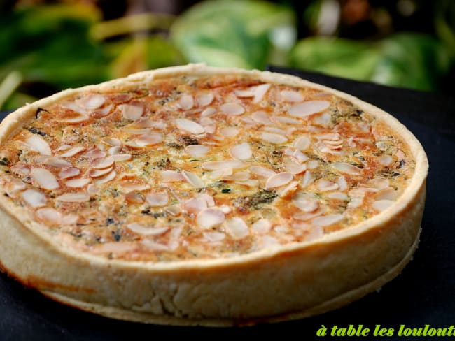 Tarte moelleuse courgettes amandes