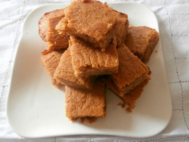 Brownies chocolat blanc beurre de cacahuètes