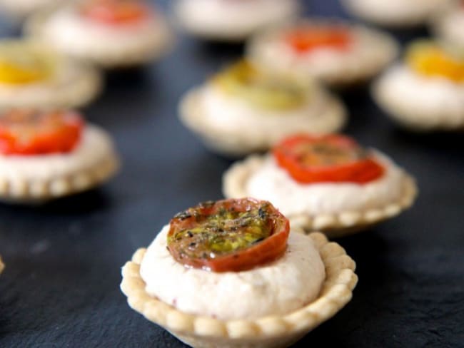 Mini tartelettes tomate thon moutarde