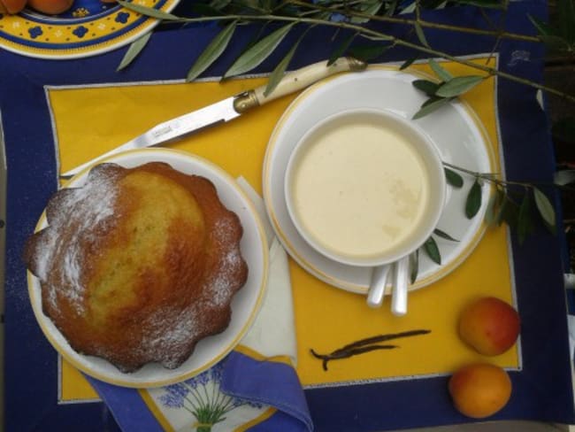Biscuit tiède et crème pâtissière à l’huile d’olive