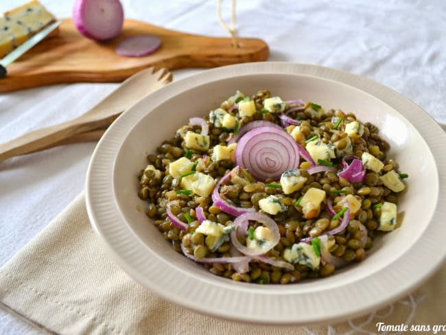 Salade de lentilles au Bleu d'Auvergne