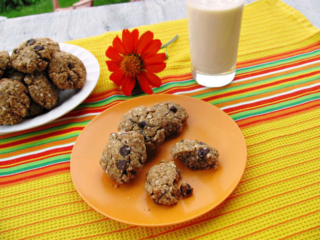 Biscuits sans gluten au quinoa, noisettes et pépites de chocolat