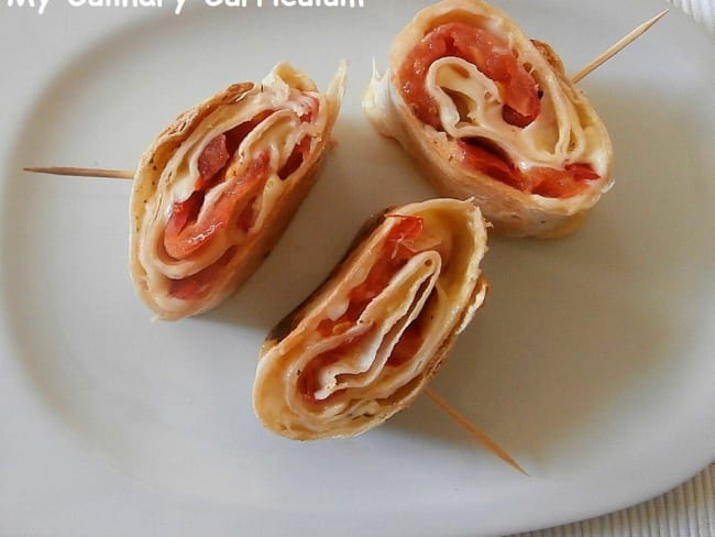 Wrap chaud tomates moutarde emmental