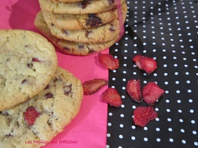 Cookies fraises séchées et pépites de chocolat