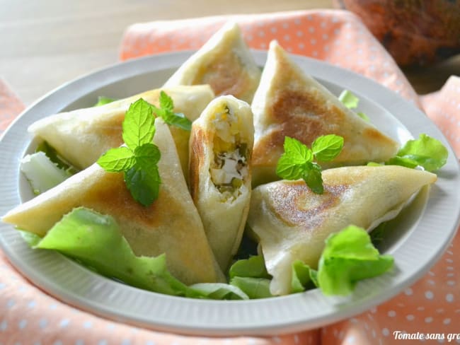 Samossas courgette et fromage de chèvre frais