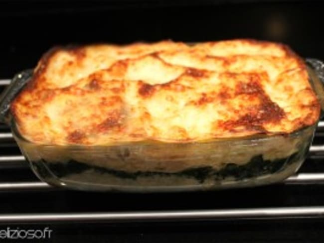 Lasagnes au poulet et aux épinards