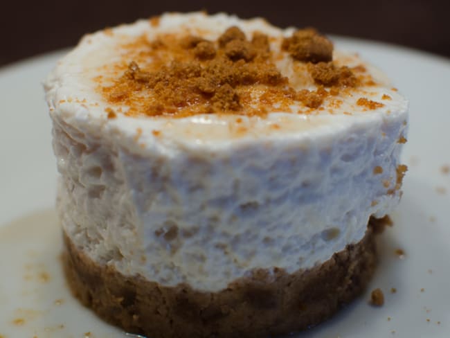 Mini-cheesecake au sirop d'érable et aux spéculoos