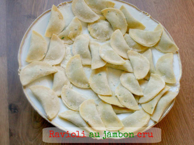 Ravioli au jambon cru