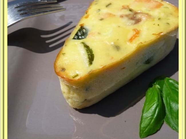 Clafoutis de saumon fumé aux courgettes