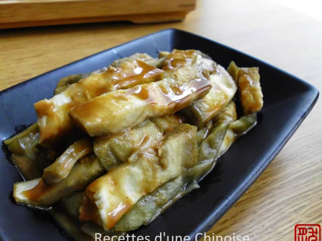 Salade d'aubergine, vinaigrette au sésame