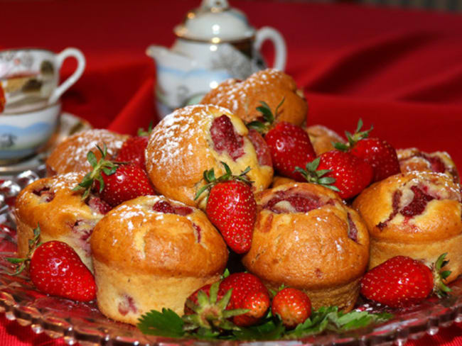 Muffins aux fraises